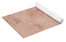 Load image into Gallery viewer, Pink Desert Leaf Pattern - Yoga Mat