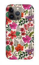 Load image into Gallery viewer, Pink Tropical Flower Pattern - Phone Case