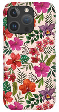 Load image into Gallery viewer, Pink Tropical Flower Pattern - Phone Case