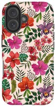 Load image into Gallery viewer, Pink Tropical Flower Pattern - Phone Case