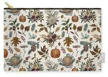 Load image into Gallery viewer, Pumpkins, Flowers and Fall Foliage - Zip Pouch