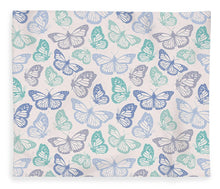 Load image into Gallery viewer, Purple and Green Butterfly Pattern - Blanket