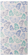 Load image into Gallery viewer, Purple and Green Butterfly Pattern - Beach Towel