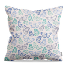 Load image into Gallery viewer, Purple and Green Butterfly Pattern - Throw Pillow
