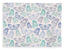 Load image into Gallery viewer, Purple and Green Butterfly Pattern - Blanket