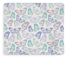 Load image into Gallery viewer, Purple and Green Butterfly Pattern - Blanket