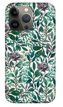 Load image into Gallery viewer, Purple Flowers and Eucalyptus Leaves - Phone Case