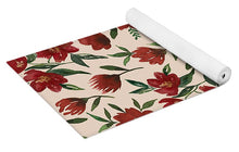 Load image into Gallery viewer, Red Fall Flowers - Yoga Mat