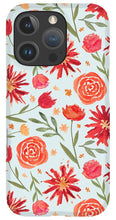 Load image into Gallery viewer, Red Flower Burst Pattern - Phone Case