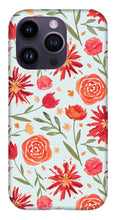 Load image into Gallery viewer, Red Flower Burst Pattern - Phone Case