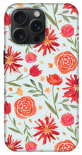 Load image into Gallery viewer, Red Flower Burst Pattern - Phone Case