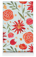 Load image into Gallery viewer, Red Flower Burst Pattern - Yoga Mat