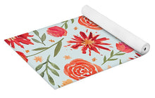 Load image into Gallery viewer, Red Flower Burst Pattern - Yoga Mat