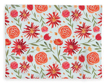 Load image into Gallery viewer, Red Flower Burst Pattern - Blanket