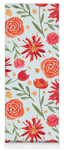 Load image into Gallery viewer, Red Flower Burst Pattern - Yoga Mat