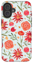 Load image into Gallery viewer, Red Flower Burst Pattern - Phone Case