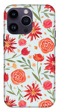 Load image into Gallery viewer, Red Flower Burst Pattern - Phone Case