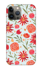Load image into Gallery viewer, Red Flower Burst Pattern - Phone Case