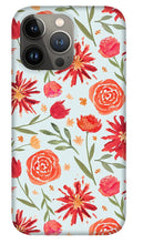 Load image into Gallery viewer, Red Flower Burst Pattern - Phone Case