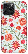 Load image into Gallery viewer, Red Flower Burst Pattern - Phone Case