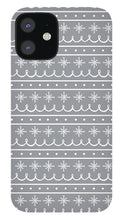 Load image into Gallery viewer, Gray Snowflake Pattern - Phone Case