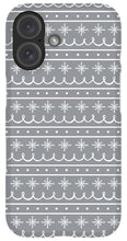 Load image into Gallery viewer, Gray Snowflake Pattern - Phone Case