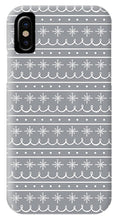 Load image into Gallery viewer, Gray Snowflake Pattern - Phone Case