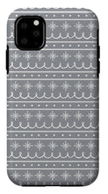 Load image into Gallery viewer, Gray Snowflake Pattern - Phone Case