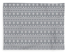Load image into Gallery viewer, Gray Snowflake Pattern - Blanket