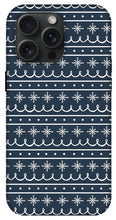 Load image into Gallery viewer, Blue Snowflake Pattern - Phone Case