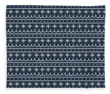 Load image into Gallery viewer, Blue Snowflake Pattern - Blanket