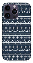 Load image into Gallery viewer, Blue Snowflake Pattern - Phone Case