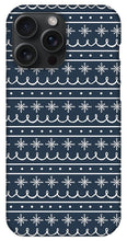 Load image into Gallery viewer, Blue Snowflake Pattern - Phone Case