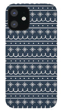 Load image into Gallery viewer, Blue Snowflake Pattern - Phone Case