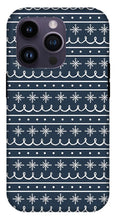 Load image into Gallery viewer, Blue Snowflake Pattern - Phone Case