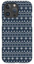 Load image into Gallery viewer, Blue Snowflake Pattern - Phone Case
