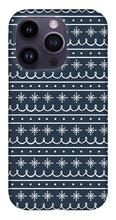 Load image into Gallery viewer, Blue Snowflake Pattern - Phone Case