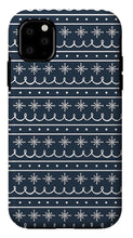 Load image into Gallery viewer, Blue Snowflake Pattern - Phone Case