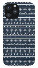 Load image into Gallery viewer, Blue Snowflake Pattern - Phone Case