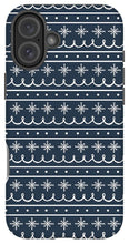 Load image into Gallery viewer, Blue Snowflake Pattern - Phone Case