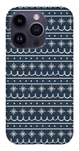 Load image into Gallery viewer, Blue Snowflake Pattern - Phone Case