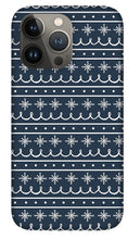Load image into Gallery viewer, Blue Snowflake Pattern - Phone Case