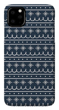 Load image into Gallery viewer, Blue Snowflake Pattern - Phone Case