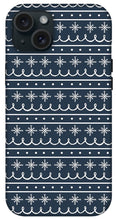 Load image into Gallery viewer, Blue Snowflake Pattern - Phone Case