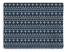 Load image into Gallery viewer, Blue Snowflake Pattern - Blanket