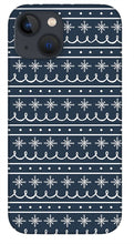 Load image into Gallery viewer, Blue Snowflake Pattern - Phone Case