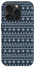 Load image into Gallery viewer, Blue Snowflake Pattern - Phone Case
