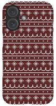 Load image into Gallery viewer, Red Snowflake Pattern - Phone Case