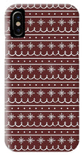 Load image into Gallery viewer, Red Snowflake Pattern - Phone Case
