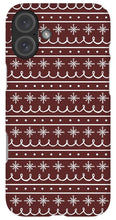 Load image into Gallery viewer, Red Snowflake Pattern - Phone Case